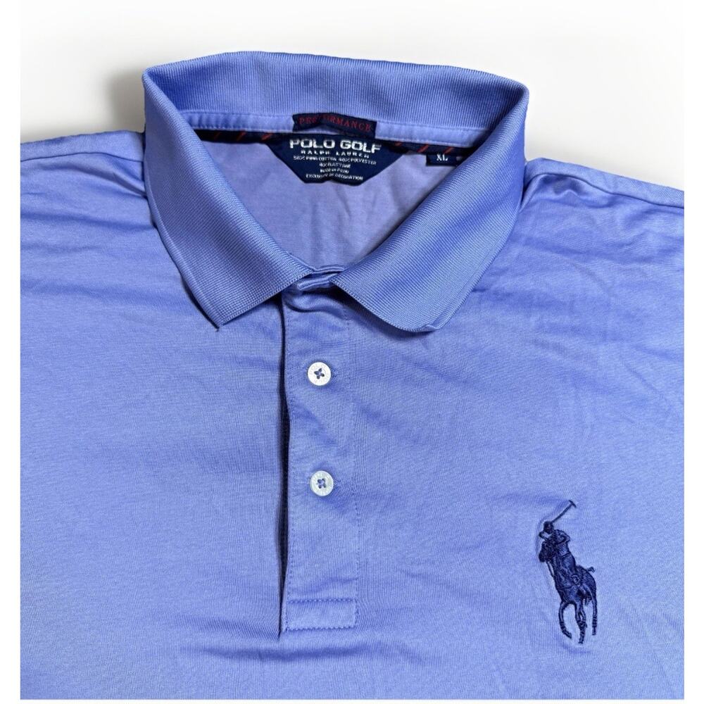 Polo Golf Ralph Lauren XL Shirt Mens Blue Memorial Tournament AJGA Performance